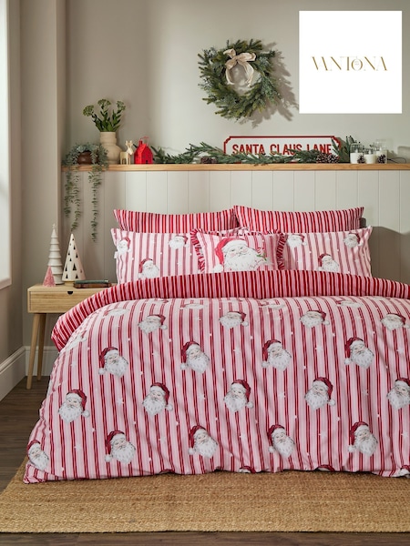 Vantona Christmas Kitsch Santa Duvet Cover And Pillowcase Set
