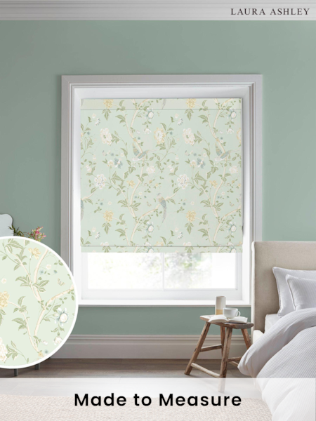 Laura Ashley Eau De Nil 100% Cotton Summer Palace Made to Measure Roman Blind (590558) | £79