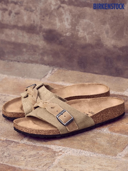 Birkenstock Natural Oita Suede Braided Sandals (591126) | £115