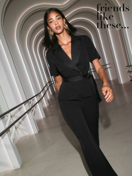 Black - Friends Like These Premium Tuxe Jumpsuit