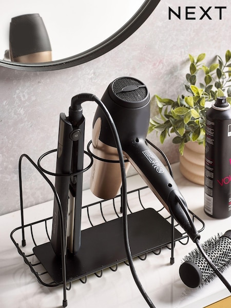 Black Hairdryer and Straighteners Storage Stand (591847) | £18