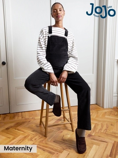 Black Cord - Jojo Maman Bébé Maternity Dungarees