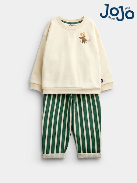 Natural Santas Snacks - Jojo Maman Bébé Sweatshirt & Jogger Set