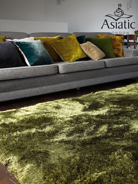 Asiatic Rugs Lime Green Plush Rug (592612) | £355 - £640