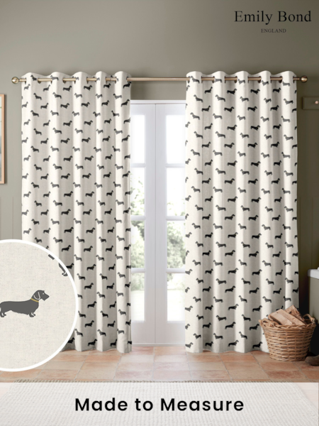 Emily Bond Natural Basil Made to Measure 100% Cotton Curtains (592695) | £91