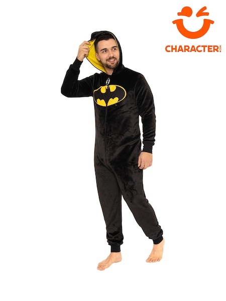Character Black DC Comics Novelty Batman Fleece All In One Pyjama (592700) | £39