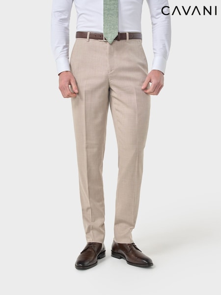 Cream - Regular Cavani Miami Suit Trousers