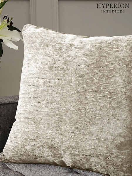 Hyperion Cream Selene Luxury Chenille Piped Cushion (594569) | £24