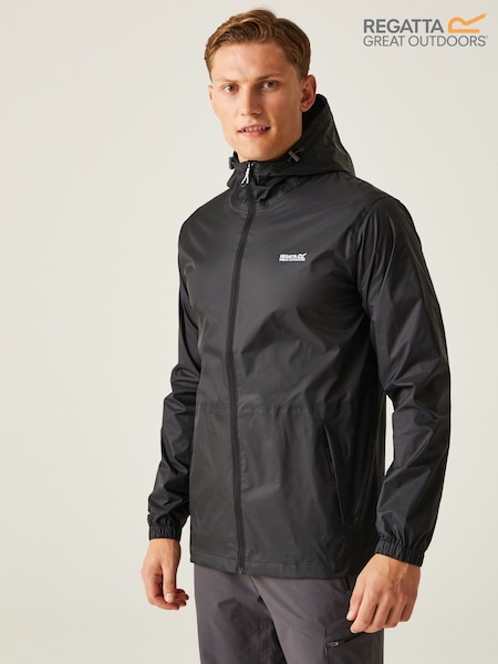 Regatta Black Mens Waterproof Pack It Jacket III (594887) | £35