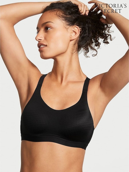 Victoria's Secret Black Lightweight Mesh Medium Support Sports Bra (595856) | £45