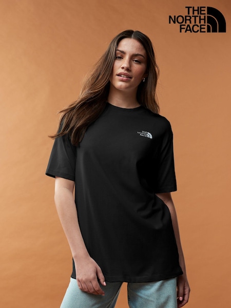 The North Face Black Oversized Simple Dome 100% Cotton T-Shirt (595864) | £30