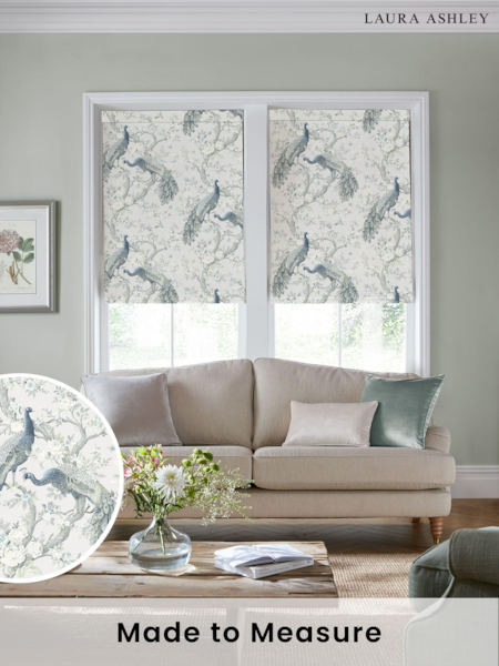 Laura Ashley Blue Belvedere Midnight Made to Measure Roman Blind (596340) | £79