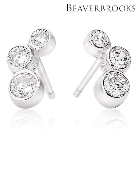 Beaverbrooks Cubic Zirconia Sterling Silver Stud Earrings (596667) | £30