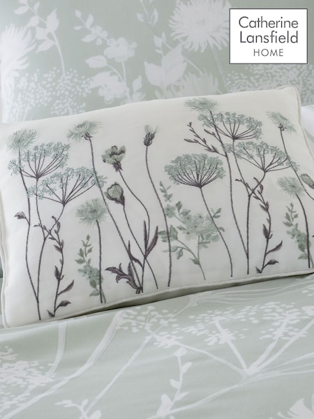 Catherine Lansfield White Meadowsweet Cushion (598585) | £16