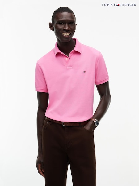 Dark Pink - Regular Fit Tommy Hilfiger 1985 Pique Polo Shirt