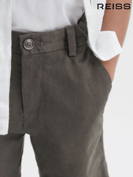 Reiss Khaki Wicket 9-13 yrs Casual Chino Shorts (599264) | £30