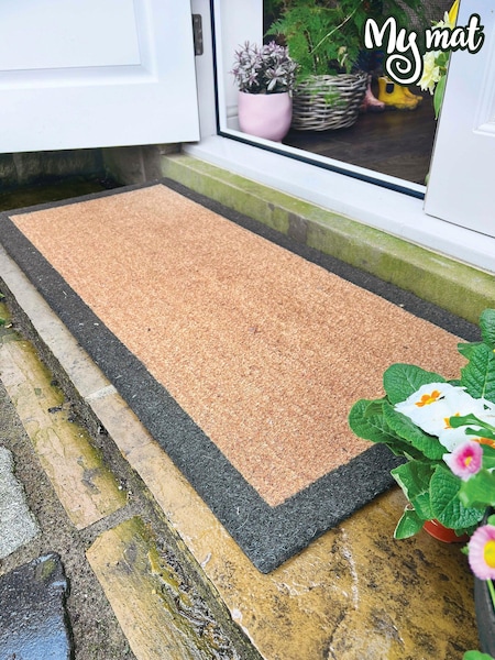 My Mat Natural Border Coir Runner (599696) | £30