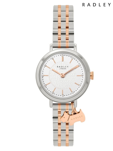Radley Ladies Silver Tone Selby Street Two Tone Link Bracelet Watch (599724) | £115