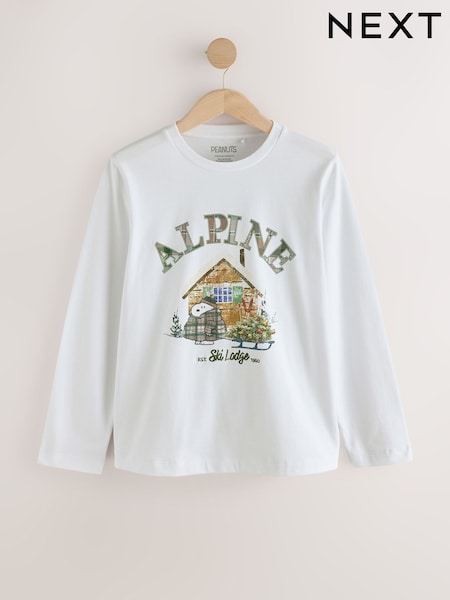 White Snoopy - Heavyweight Long Sleeve Crew Neck T-shirt