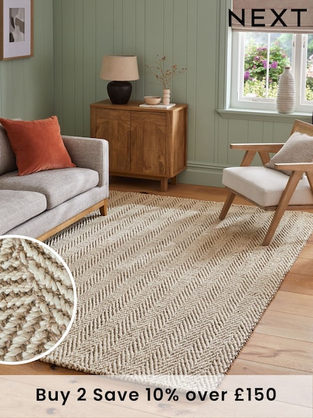Natural Rafferty Jute Rug (600020) | £70 - £290