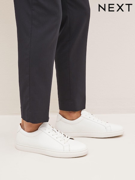 White Leather Trainers (601424) | £49