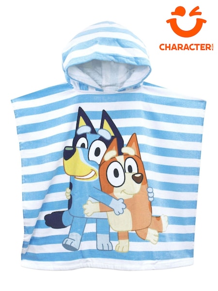 Character Light Blue Hooded Swim & Beach Towel Poncho (601738) | £17
