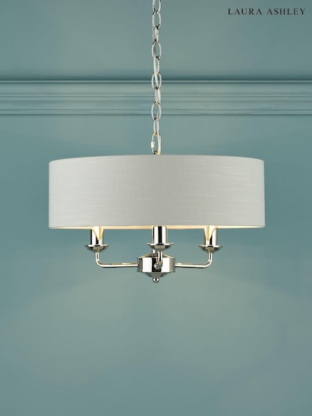 Laura Ashley Silver Sorrento Ceiling Light (601845) | £189