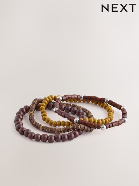 Brown - Regular Wooden Bracelet Multipack