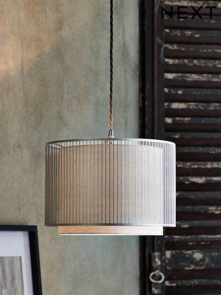 Silver Jada Easy Fit Lamp Shade (602670) | £50