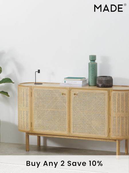 MADE.COM Natural Oak and Rattan Ankhara Sideboard (603633) | £749