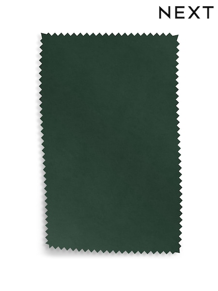 Bottle Green Plush Velvet Easy Clean Upholstery Swatch (603738) | £0