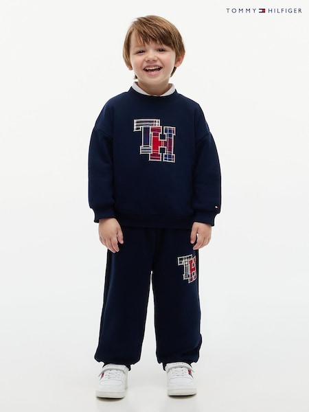 Blue - Tommy Hilfiger Terry Sweatshirt And Joggers Set