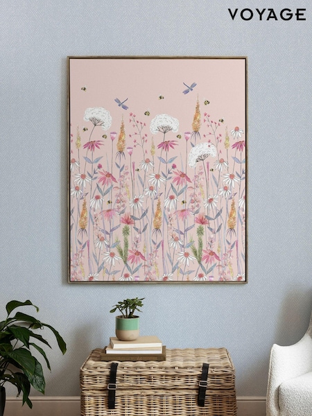 Voyage Blush Hermione Framed Canvas (604280) | £250