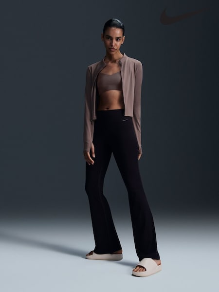 Nike Black Zenvy Gentle Support High Waisted Flared Leggings (604397) | £90