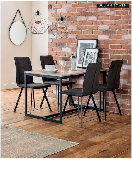 Julian Bowen Set of 2 Charcoal Monroe Dining Chairs (604696) | £200