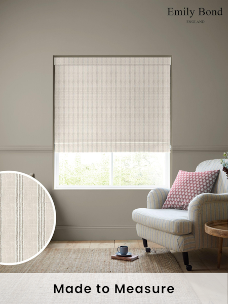 Emily Bond Natural George Stripe Made to Measure Roman Blinds (604801) | £79