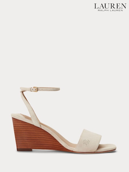 Lauren Ralph Lauren Beige Katherine Suede Sandals (604816) | £80