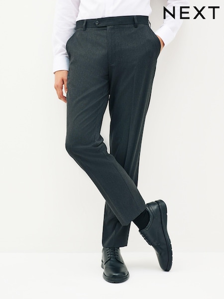 Charcoal Grey Tailored Fit Stretch Smart Trousers (604996) | £24