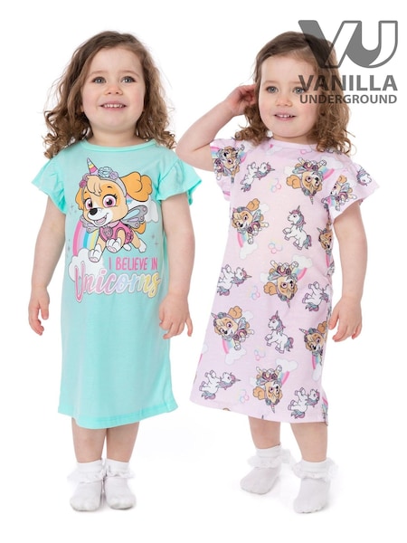Vanilla Underground Pink Girls Multi Paw Patrol Nighties 2 Pack (605196) | £18