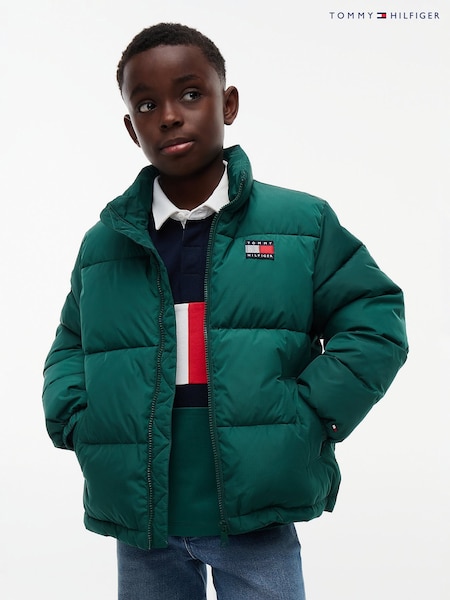 Green - Tommy Hilfiger Essential Ripstop Relaxed Puffer Jacket