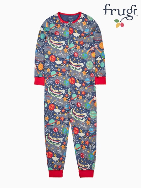 Blue - Frugi Zelah Zip Up All-in-one