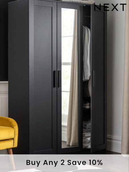 Black Flynn Triple Wardrobe (608274) | £350