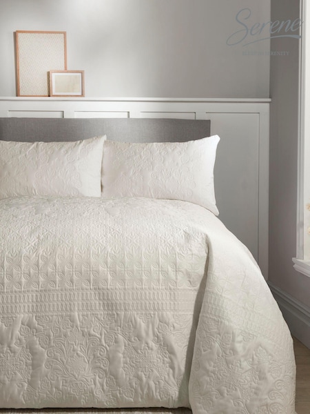 Serene Natural Avery Stripe So Soft Duvet Cover Set (608723) | £25 - £45