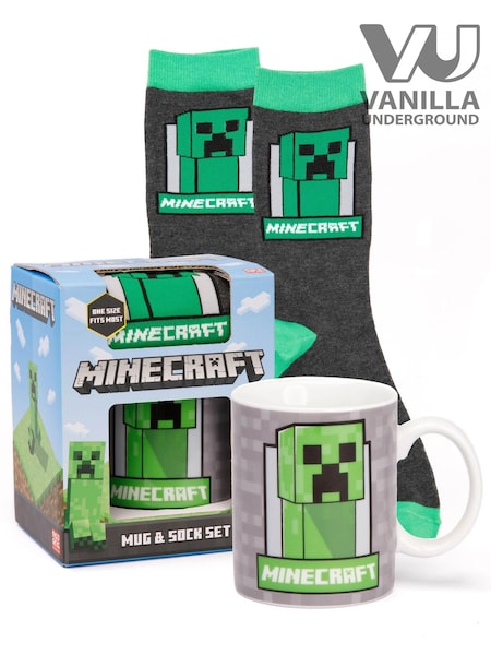 Vanilla Underground Green Minecraft Pusheen Green Mug and Sock Set (608907) | £16