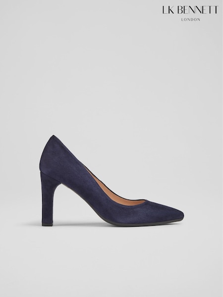 LK Bennett Blue Suede Tess Courts (609087) | £199