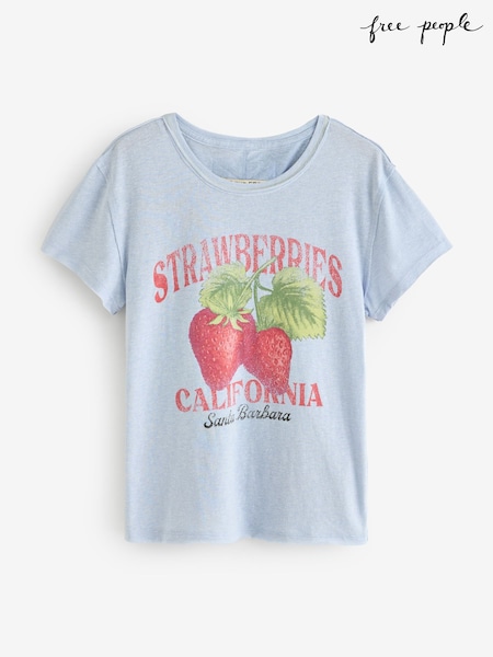 Blue - Free People Nova T-shirt Graphic