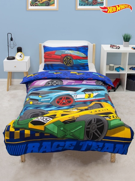 Hot Wheels Single Reversible Duvet Cover And Pillowcase Set