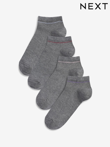 Grey Modal Trainer Socks 4 Pack (610251) | £8