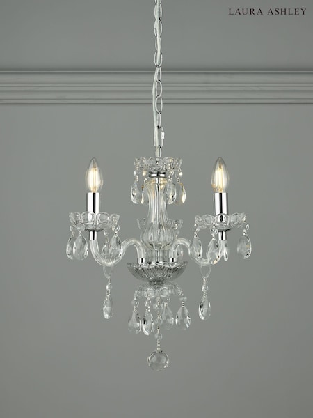 Laura Ashley Chrome Harriet Crystal 3 Light Light (610589) | £185