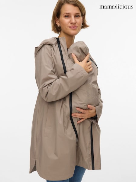 Nude - Mamalicious Maternity 3 In 1 Water Resistant Jacket